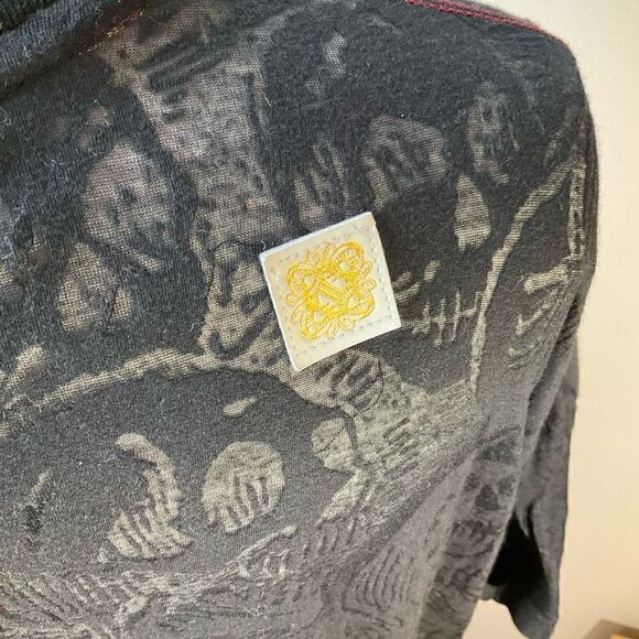 La Cosa Nuestra 2X, Black Sheer TShirt. So cool! Skulls, Roses, Mexico. RARE.5/5 - Picture 6 of 10